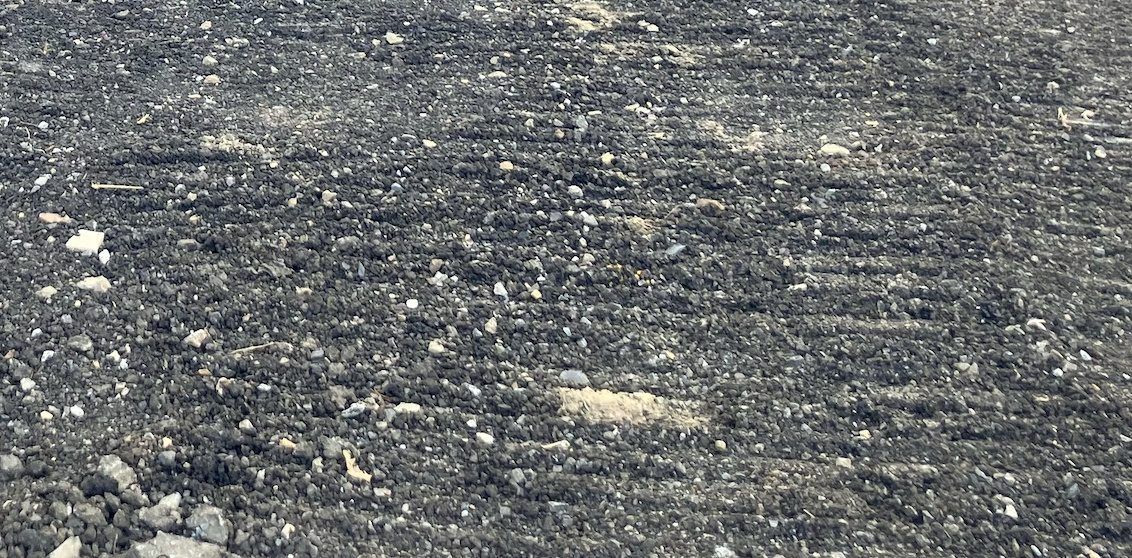 Close view of aggregate material at a Solid Earth project